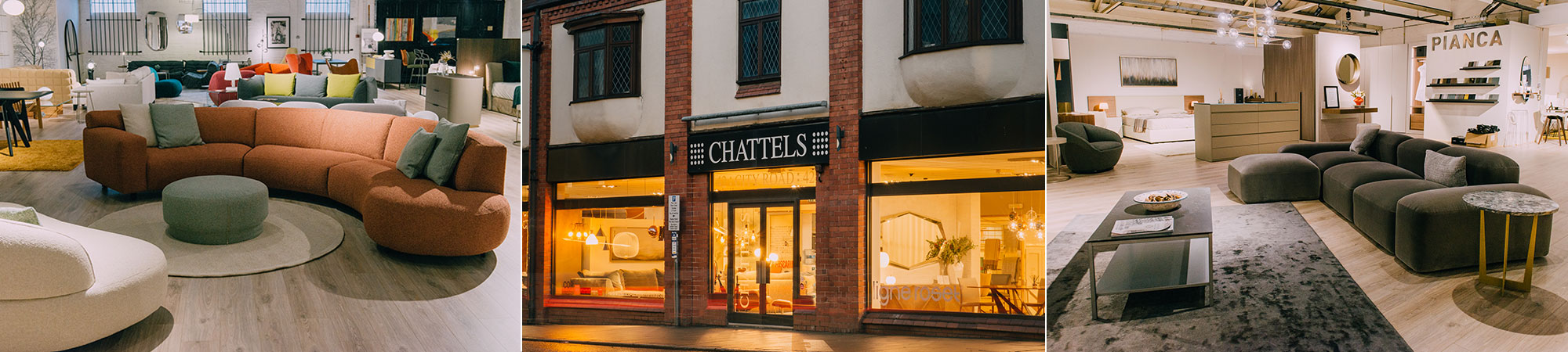 Exterior of Chattels showroom on City Road, Chester