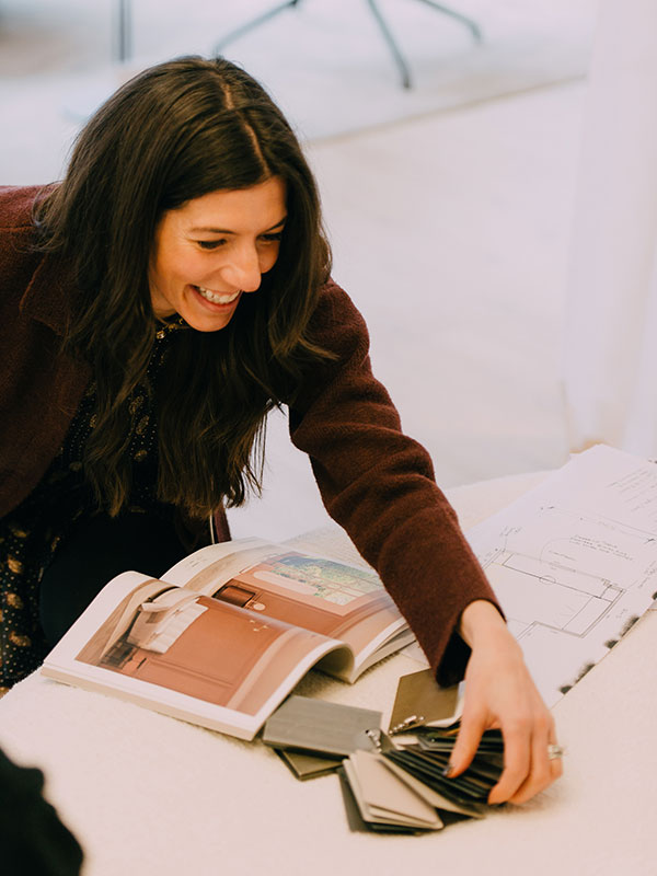 Interior design picking out samples