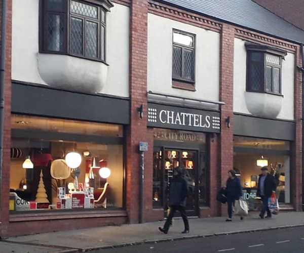 Exterior of Chattels showroom