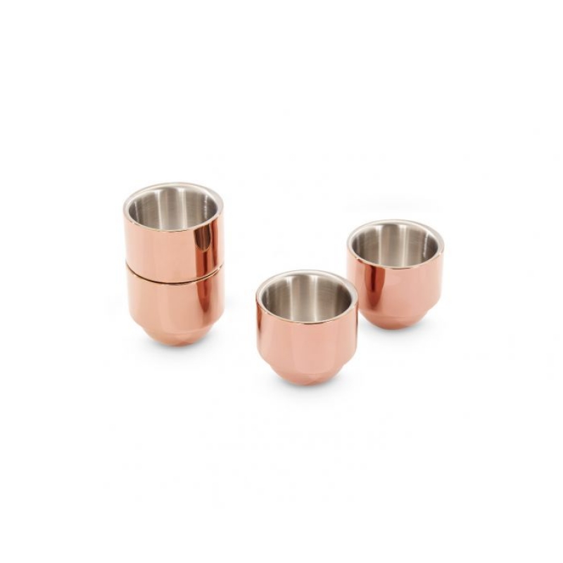 Tom Dixon Brew Espresso Stainless Steel Cups x 4