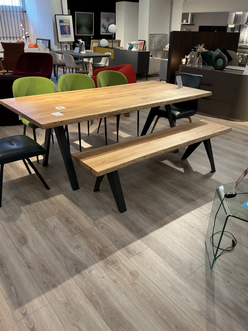 Chattels Delta Wood Table and Bench