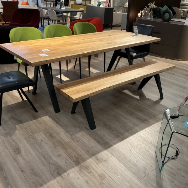 Chattels Delta Wood Table and Bench